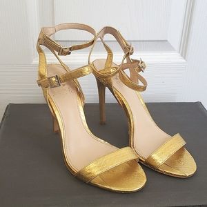 Vince Camuto Gold Heels 6.5